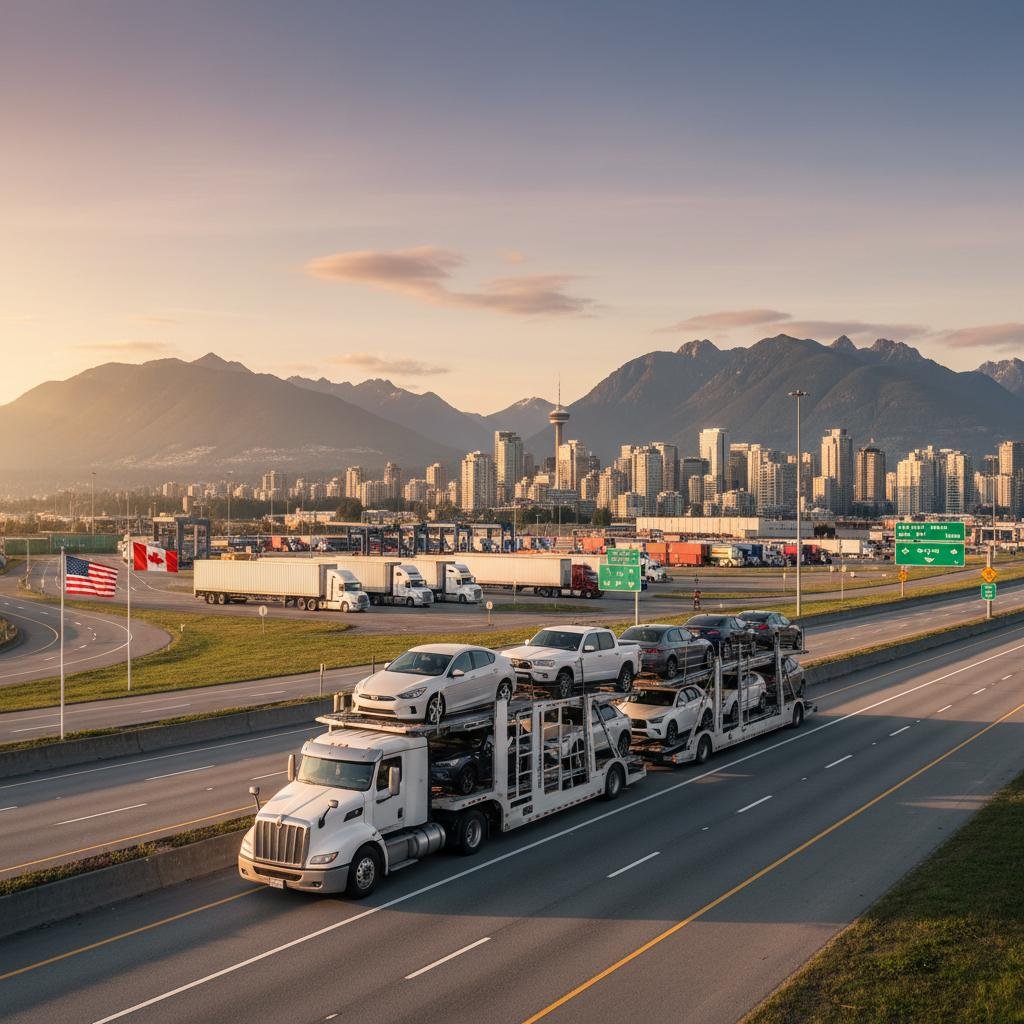 rental car fleet relocation from USA to Canada