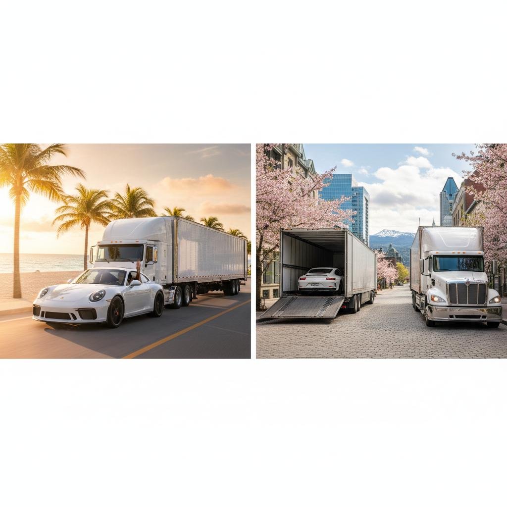 Miami Florida to Montreal Quebec snowbird auto transport